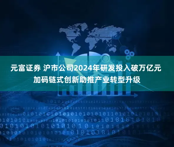 元富证券 沪市公司2024年研发投入破万亿元 加码链式创新助推产业转型升级