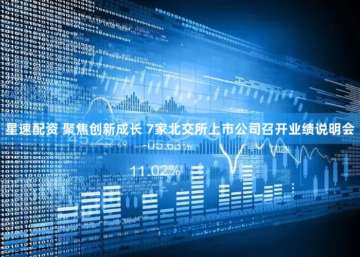 星速配资 聚焦创新成长 7家北交所上市公司召开业绩说明会